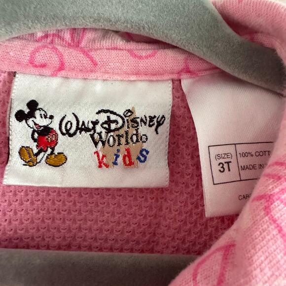 Walt Disney World Kids Vintage 90s Pink Pajama Top Princesses 3T - READ DESC. - Picture 2 of 7